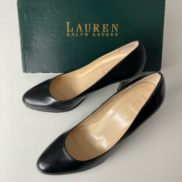 Ralph Lauren Zamora Leather Pump 3โ, Black, Size 6, Like New - Picture 2 of 6